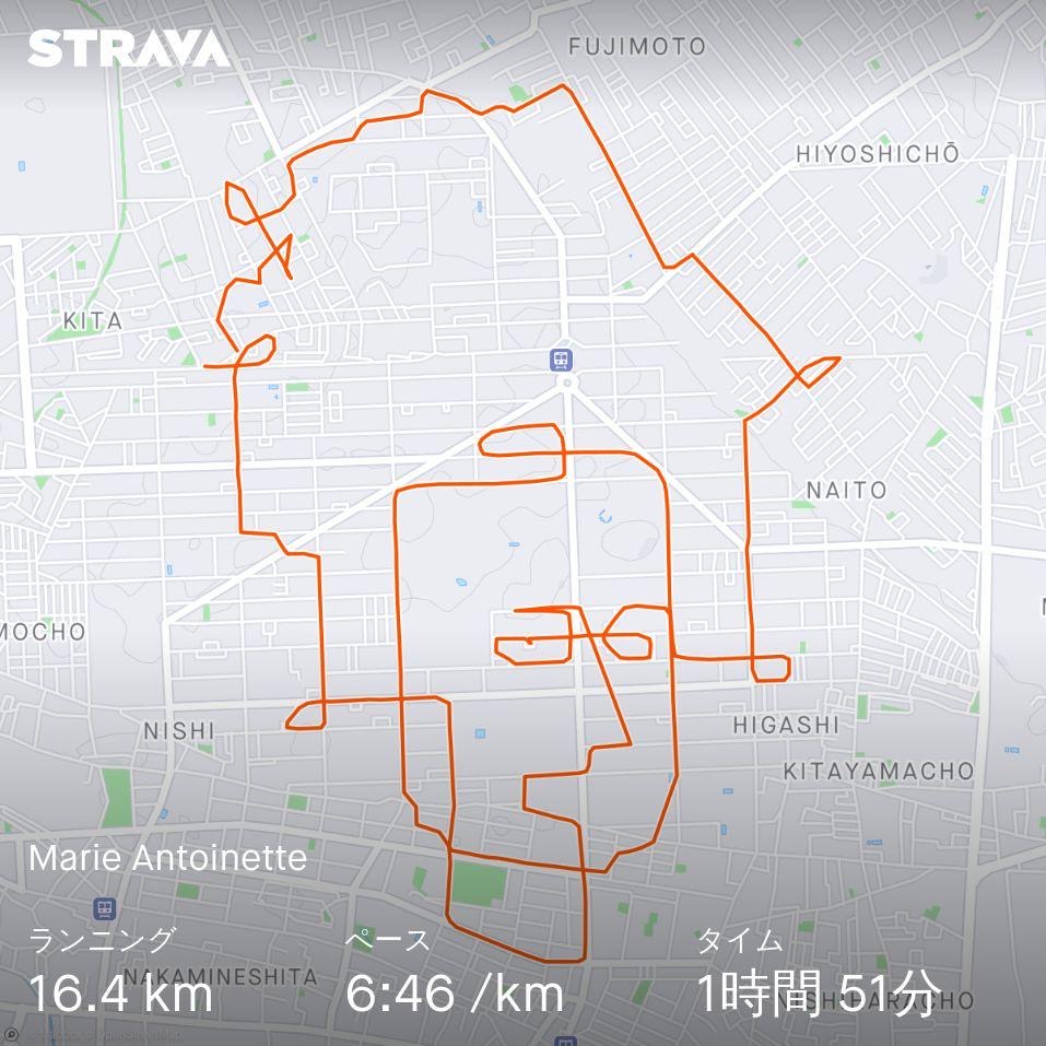 マリーアントワネットのStrava art